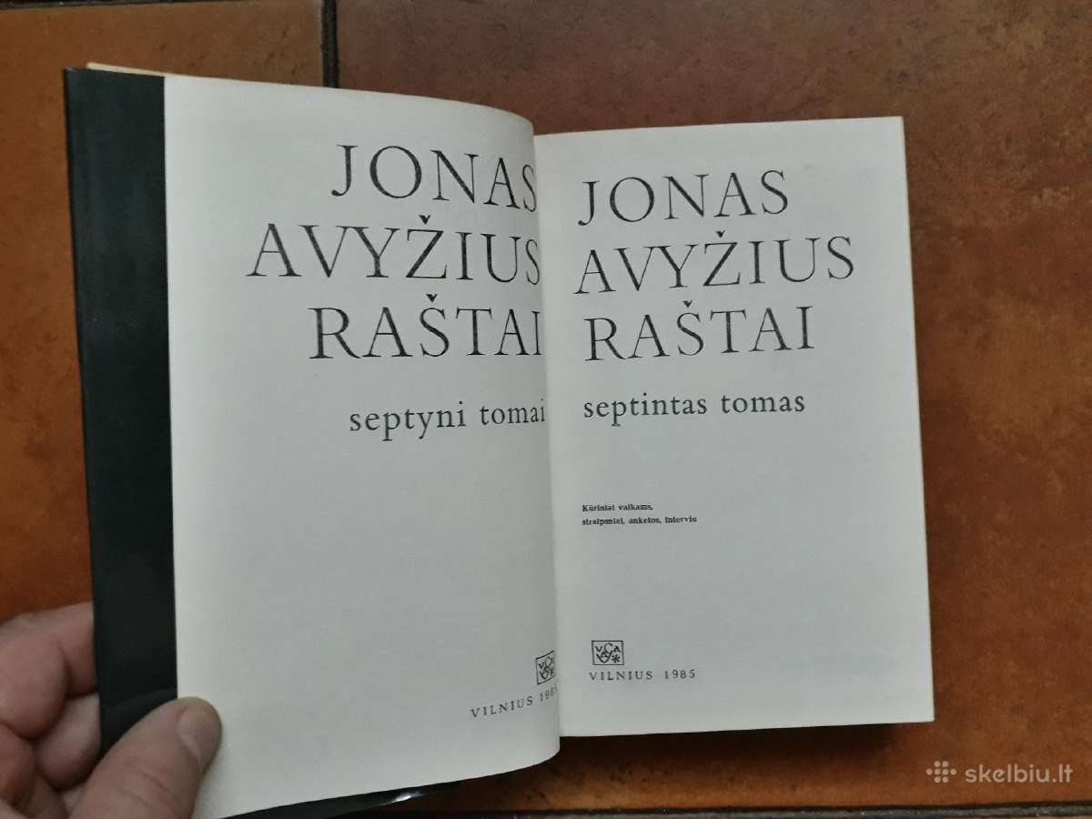 Jonas Avyžius "Raštai" 7 Tomai 1983-1985 metai - nuotraukos Nr. 23