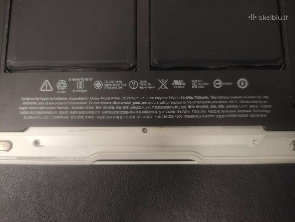 MacBook Air 13" (early 2015) dalimis - nuotraukos Nr. 3