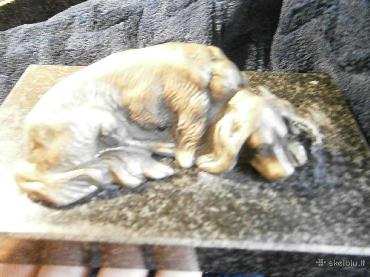 Šuns skulptūra iš metalo ,pagrindas granitas - nuotraukos Nr. 2
