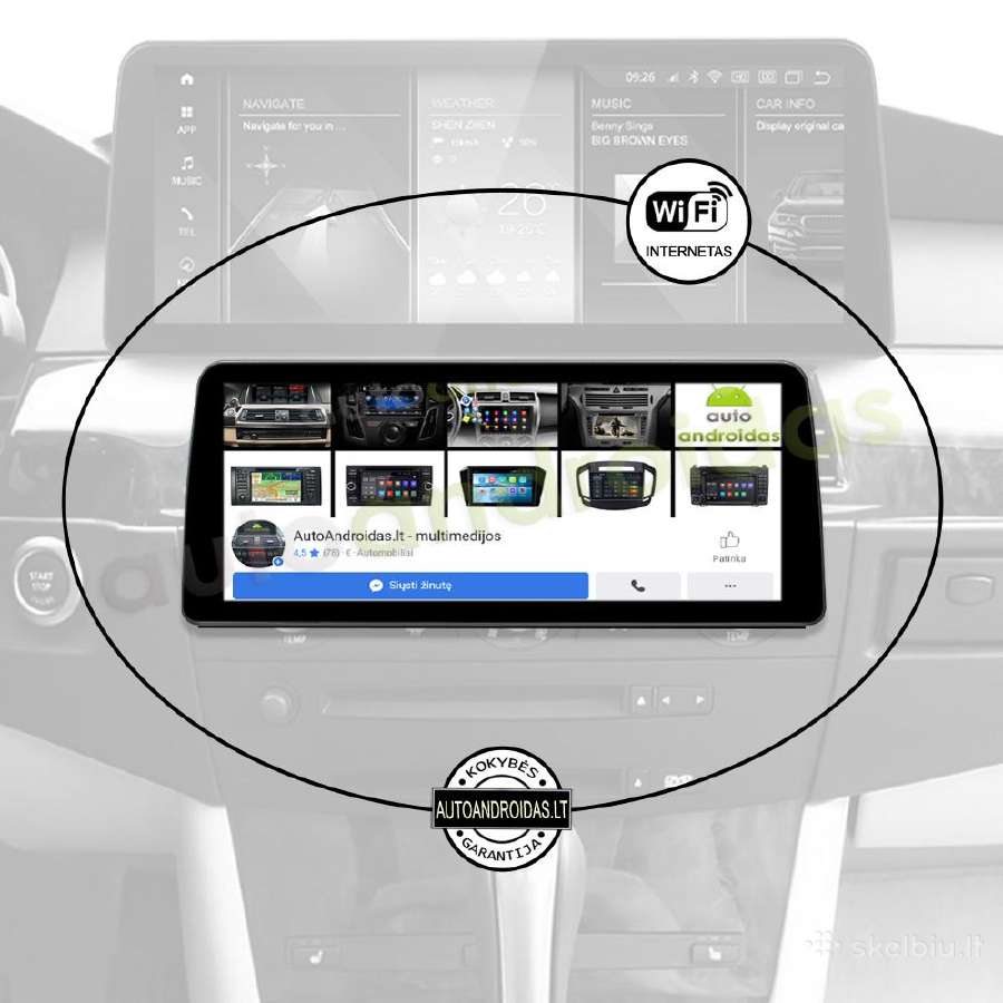 Bmw 5 E60 E61 3 E90 E91 2003-12 Android multimedia - nuotraukos Nr. 4