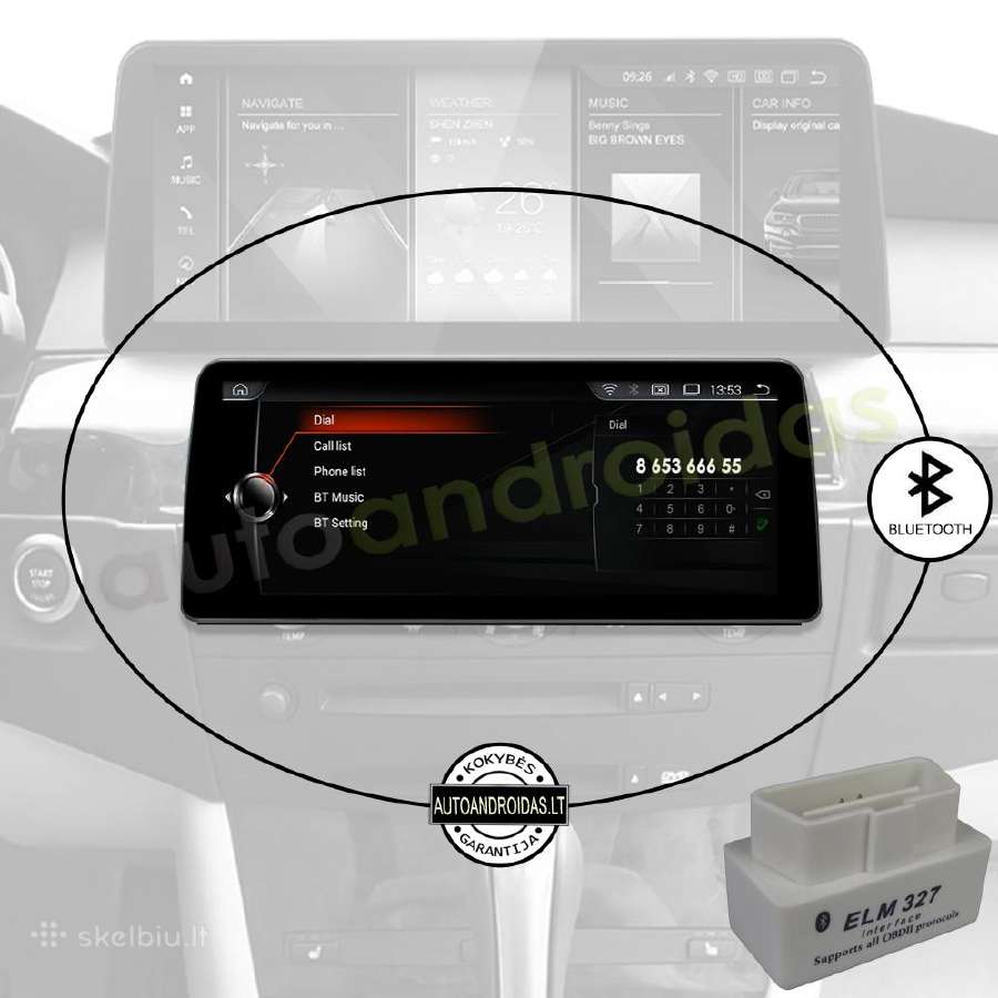 Bmw 5 E60 E61 3 E90 E91 2003-12 Android multimedia - nuotraukos Nr. 5