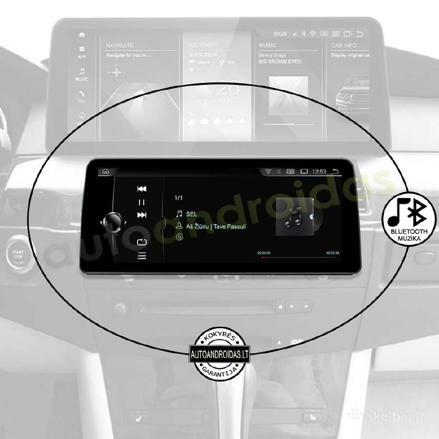 Bmw 5 E60 E61 3 E90 E91 2003-12 Android multimedia - nuotraukos Nr. 6