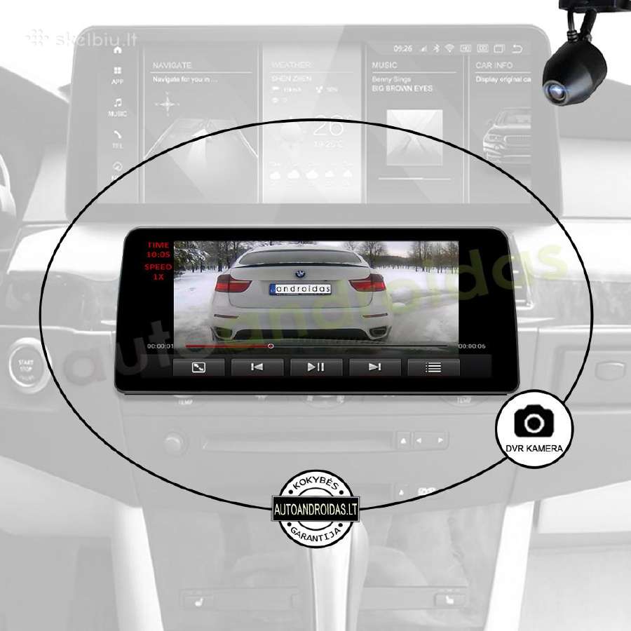 Bmw 5 E60 E61 3 E90 E91 2003-12 Android multimedia - nuotraukos Nr. 8