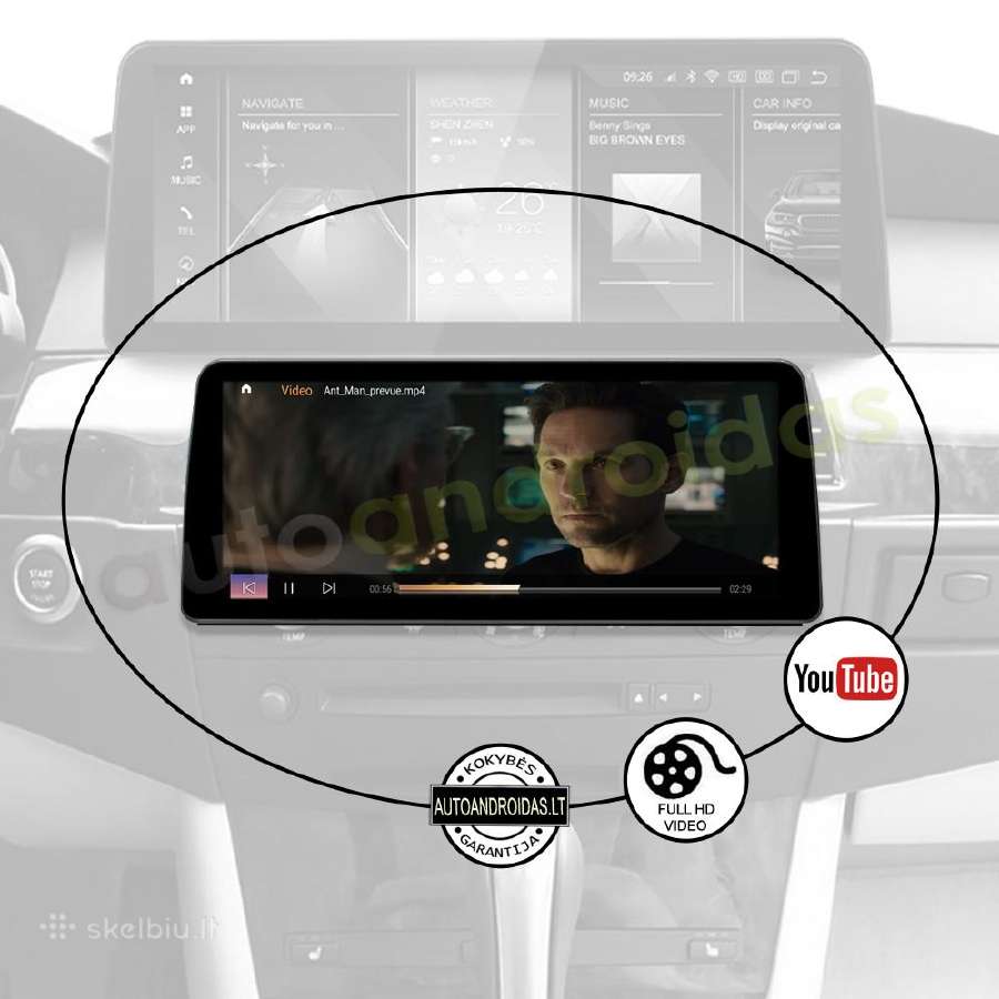 Bmw 5 E60 E61 3 E90 E91 2003-12 Android multimedia - nuotraukos Nr. 9