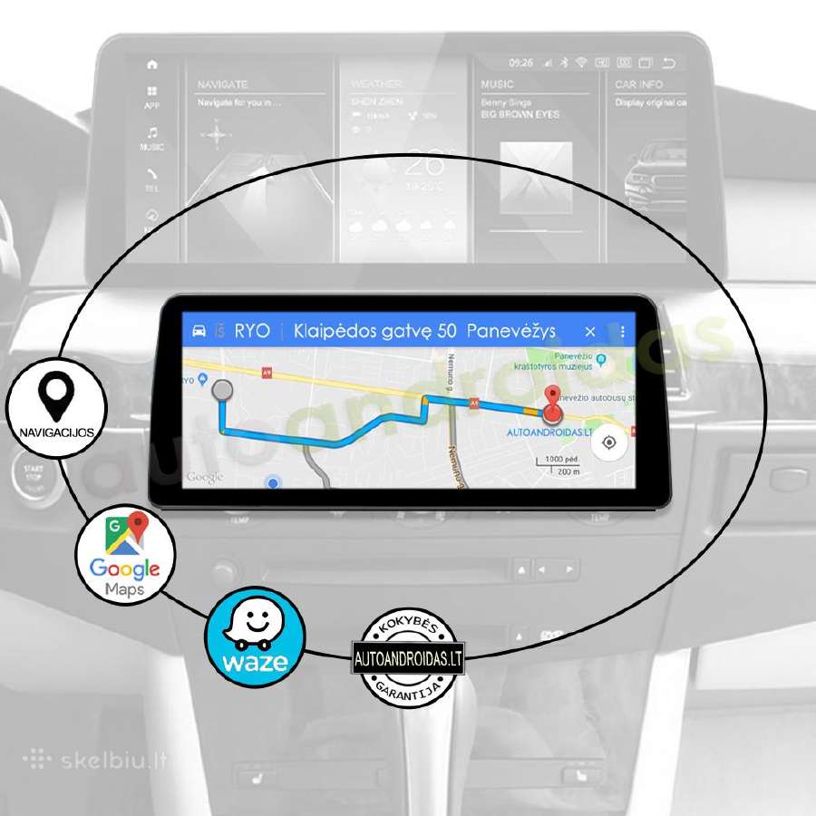 Bmw 5 E60 E61 3 E90 E91 2003-12 Android multimedia - nuotraukos Nr. 11