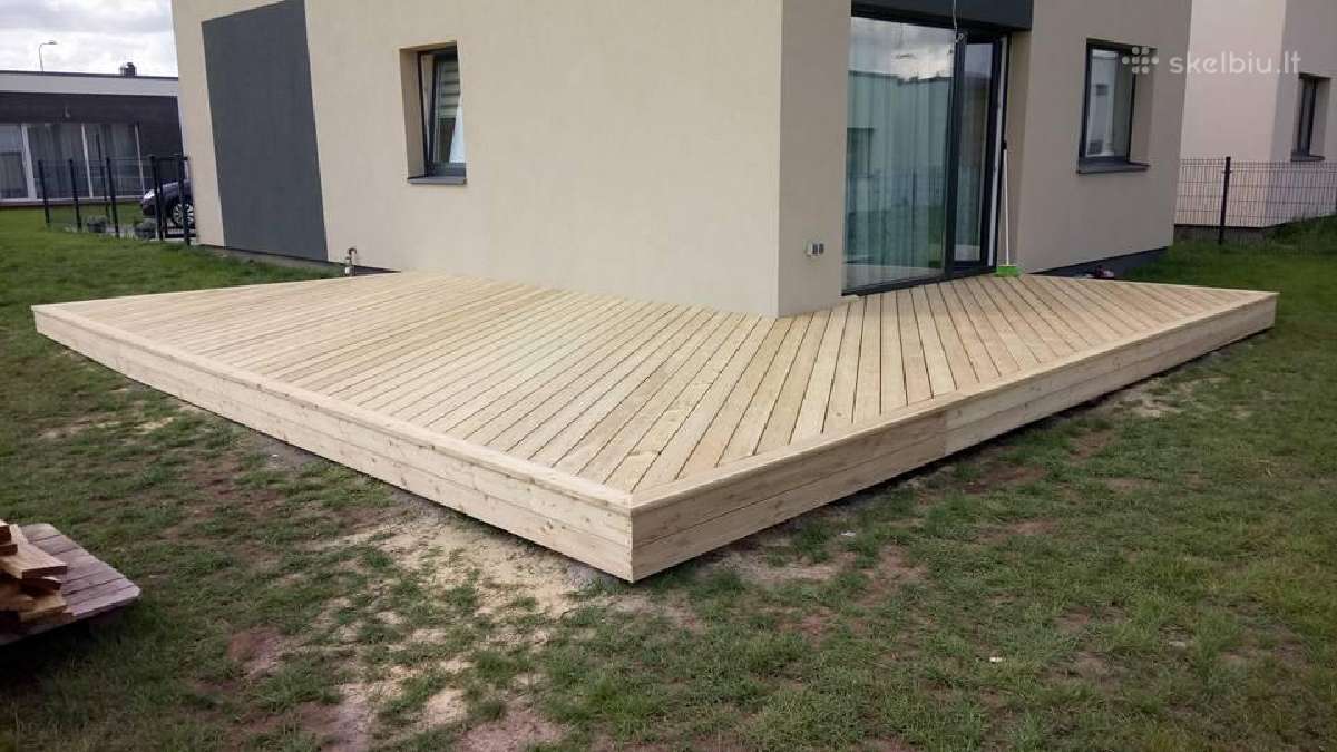 Medinės sienelės terasoms, stoginėms, pavėsinėms - nuotraukos Nr. 3