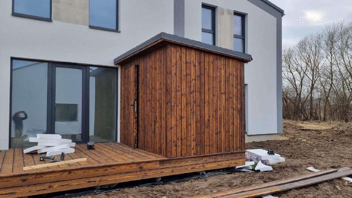 Medinės sienelės terasoms, stoginėms, pavėsinėms - nuotraukos Nr. 5