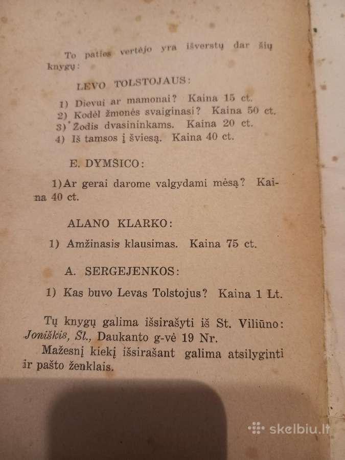 Sena, prieškarinė L. Tolstojus knyga - nuotraukos Nr. 6