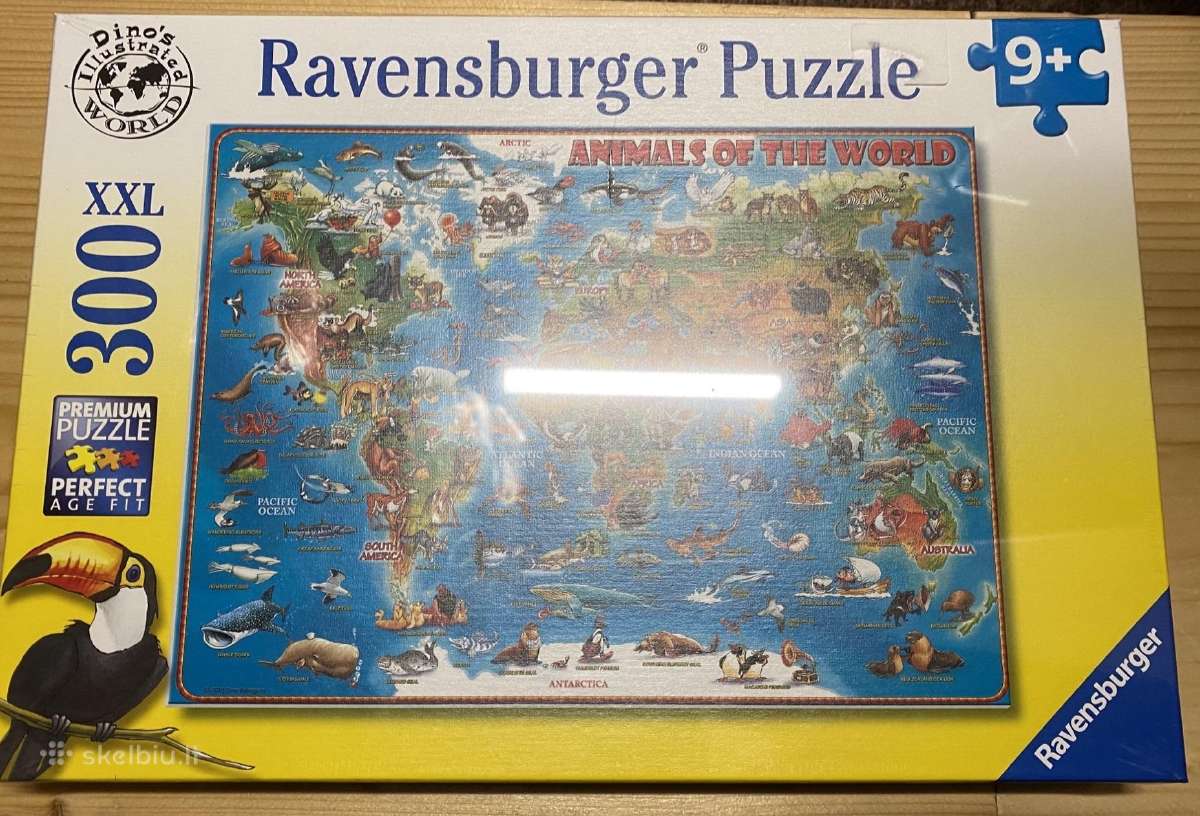 Ravensburger dėlionė Gyvūnai visame pasaulyje, 300