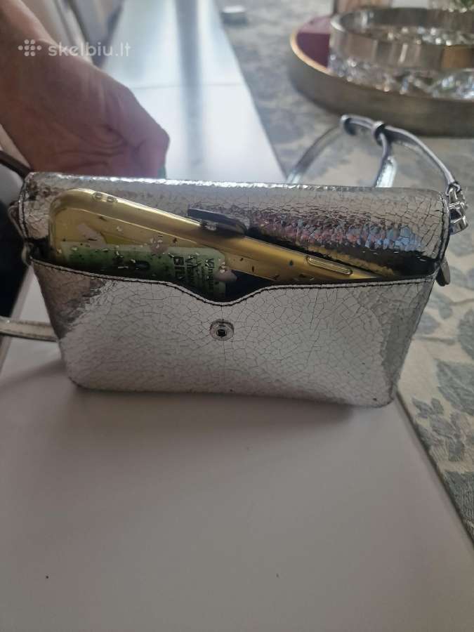 Michael Kors delninė-piniginė, sidabro spalvos, bl - nuotraukos Nr. 29