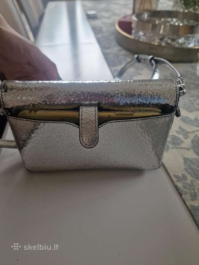 Michael Kors delninė-piniginė, sidabro spalvos, bl - nuotraukos Nr. 30