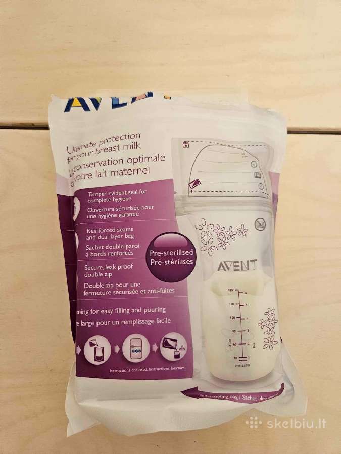 Philips Avent, maišeliai pieno saugojimui