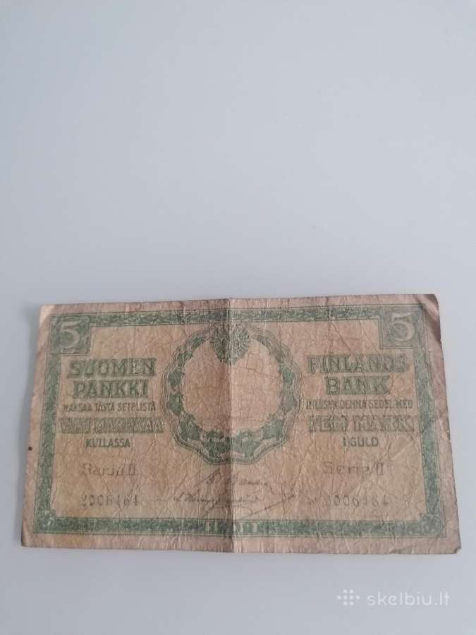 5 markes 1909 Suomija