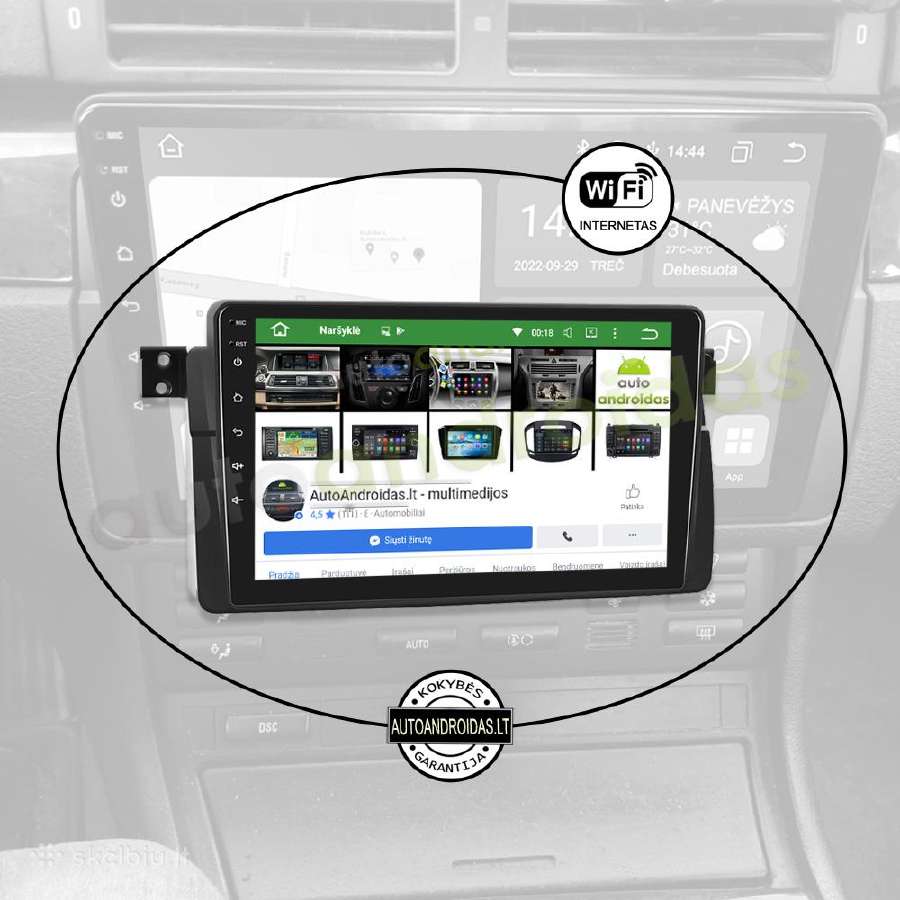 Bmw 3 E46 1998-06 Android multimedia Usb/GPS/WiFi - nuotraukos Nr. 3