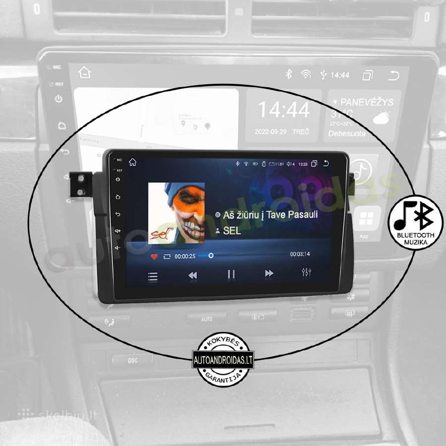 Bmw 3 E46 1998-06 Android multimedia Usb/GPS/WiFi - nuotraukos Nr. 6