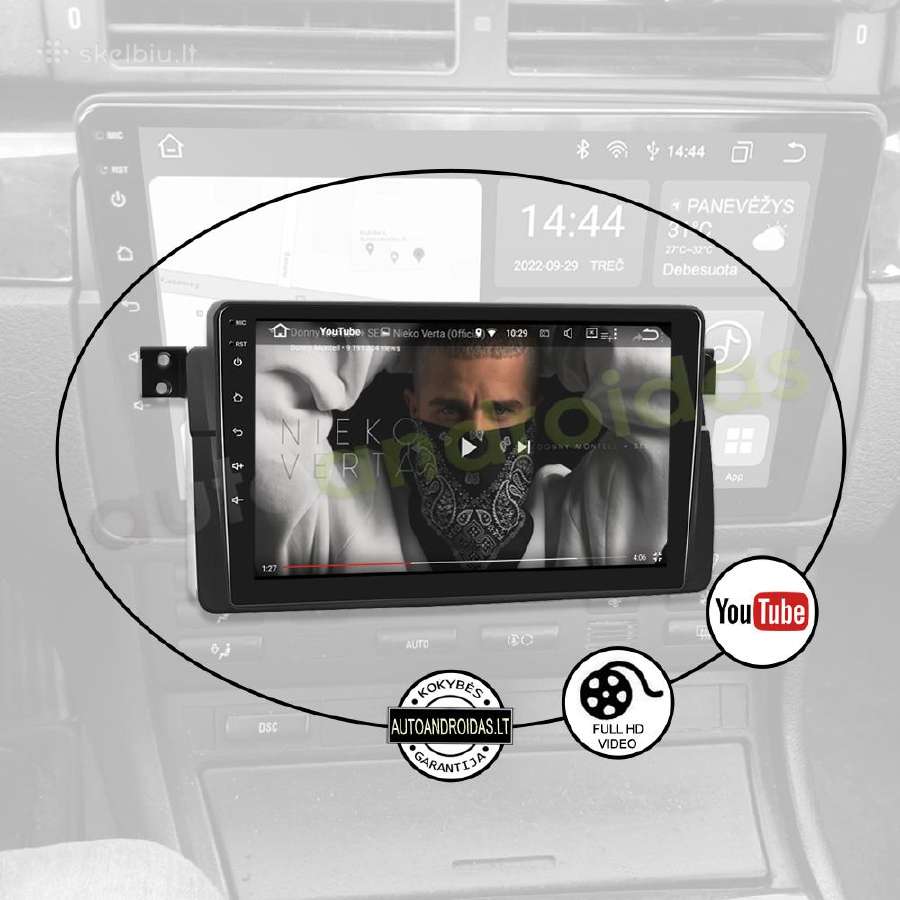 Bmw 3 E46 1998-06 Android multimedia Usb/GPS/WiFi - nuotraukos Nr. 9