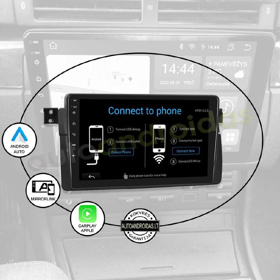 Bmw 3 E46 1998-06 Android multimedia Usb/GPS/WiFi - nuotraukos Nr. 10