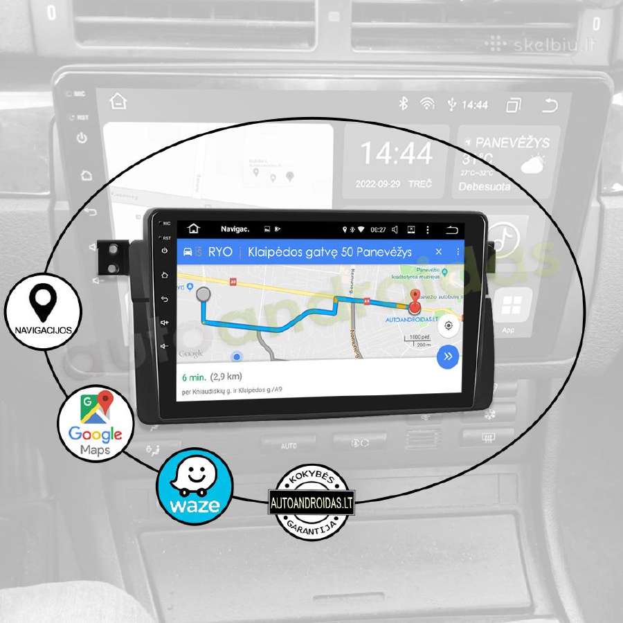 Bmw 3 E46 1998-06 Android multimedia Usb/GPS/WiFi - nuotraukos Nr. 11
