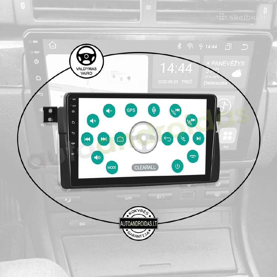 Bmw 3 E46 1998-06 Android multimedia Usb/GPS/WiFi - nuotraukos Nr. 12