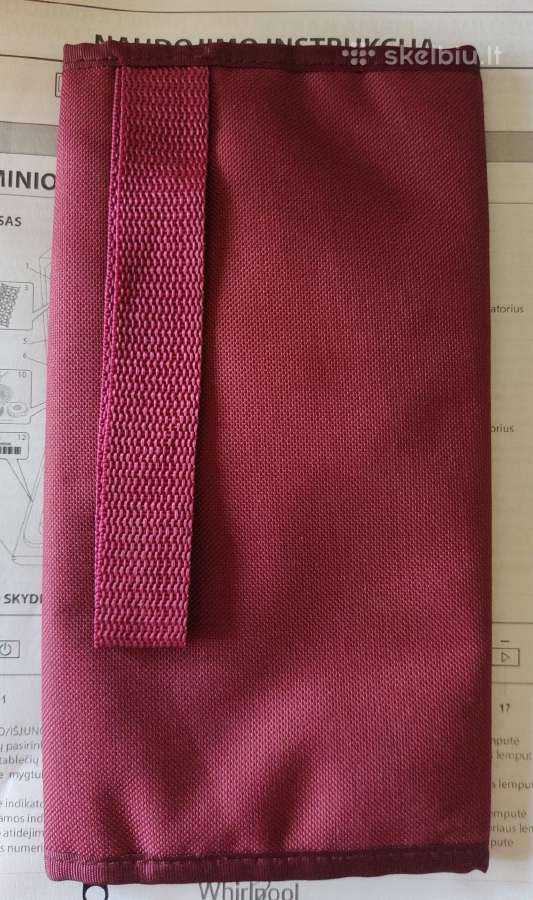 Delninė bordo spalvos medžiaginė 24,5/12,5 cm - nuotraukos Nr. 2