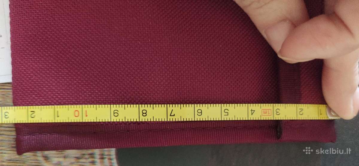 Delninė bordo spalvos medžiaginė 24,5/12,5 cm - nuotraukos Nr. 3