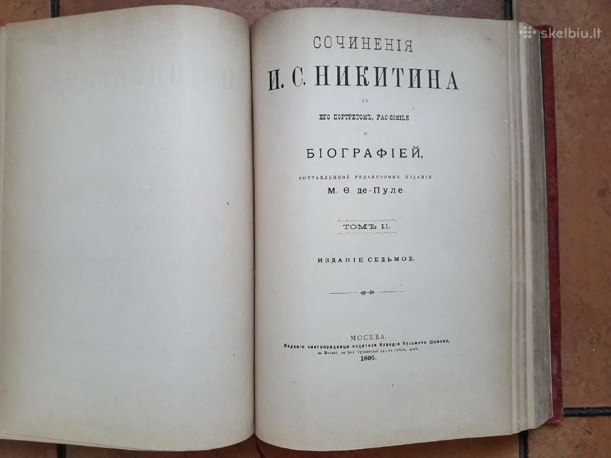 Sočinenija Nikitina 1895 - 1896 metai. Du tomai - nuotraukos Nr. 8