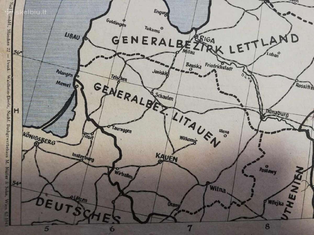 Wws vokiskas ostfront zemelapis 1943m - nuotraukos Nr. 2