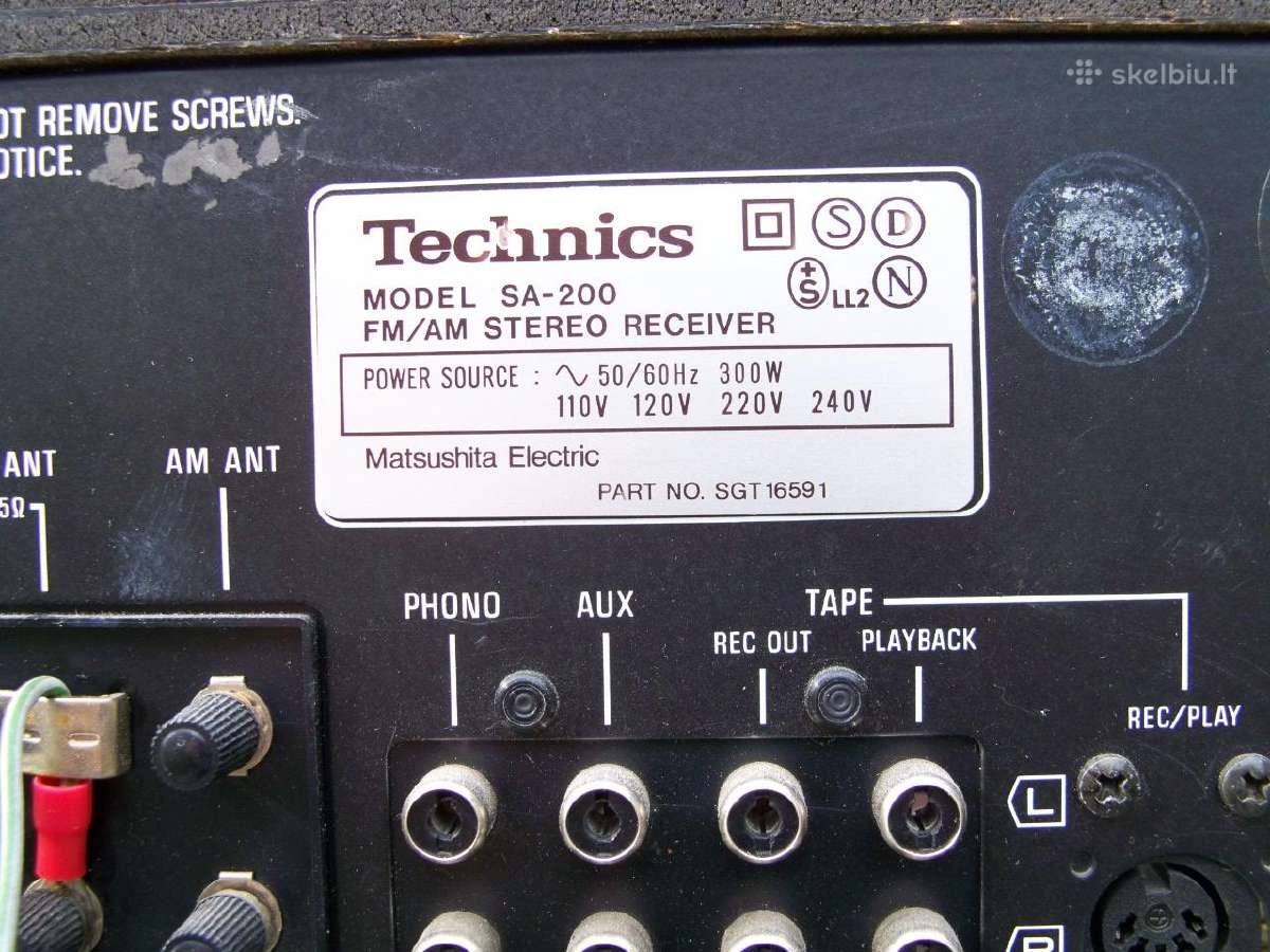 Technics Sa 500. 400. 300. 200. 5150. 5200a. - nuotraukos Nr. 25