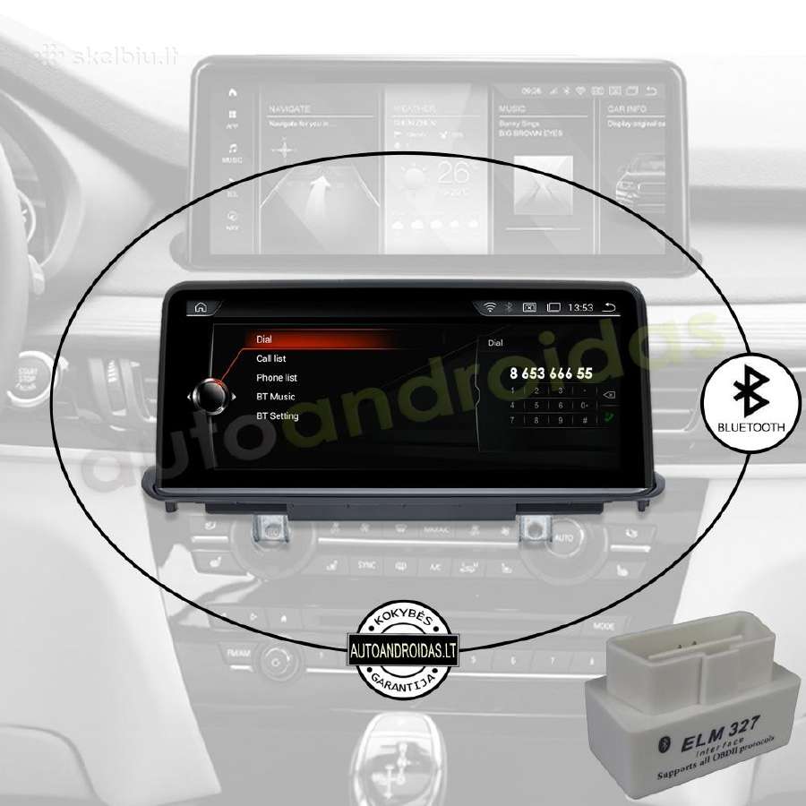 Bmw X5 F15 X6 F16 2014-18 Android multimedija WiFi - nuotraukos Nr. 5