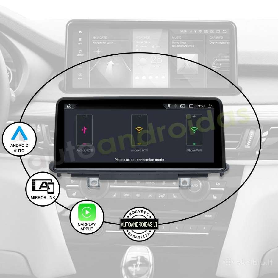 Bmw X5 F15 X6 F16 2014-18 Android multimedija WiFi - nuotraukos Nr. 10