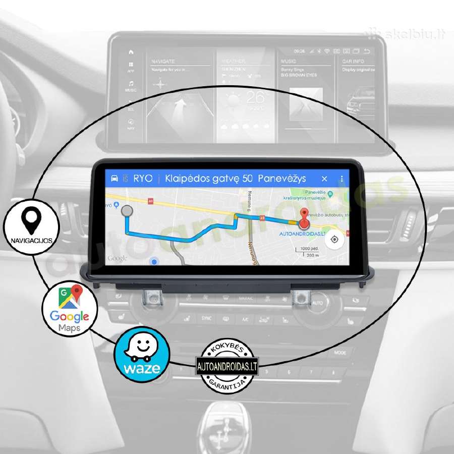 Bmw X5 F15 X6 F16 2014-18 Android multimedija WiFi - nuotraukos Nr. 11