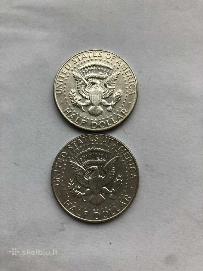 1967m 1968m Kenedžio monetos - nuotraukos Nr. 2