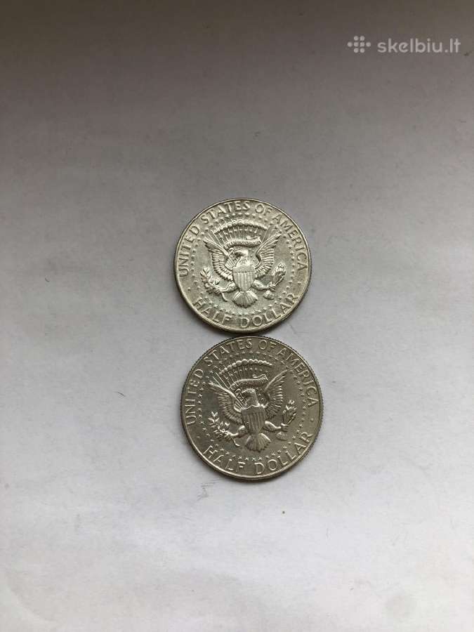 1967m 1968m Kenedžio monetos - nuotraukos Nr. 3