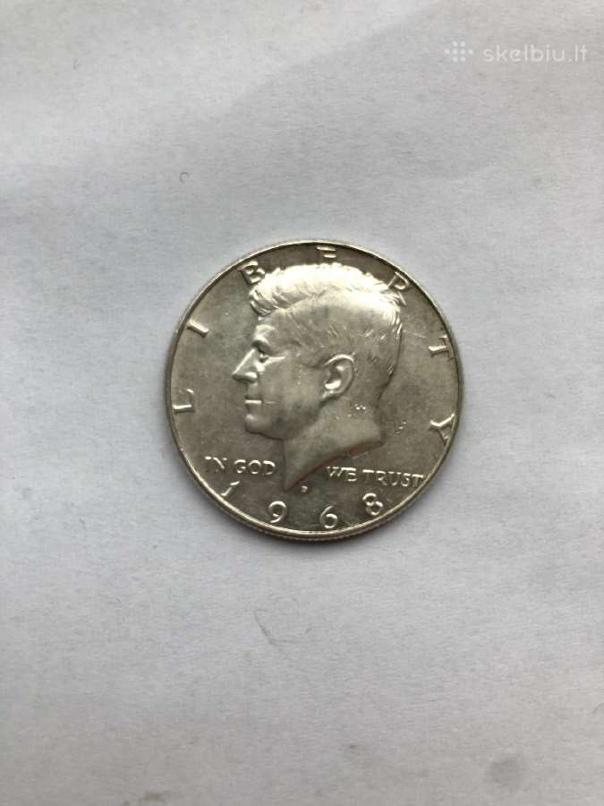1967m 1968m Kenedžio monetos - nuotraukos Nr. 6