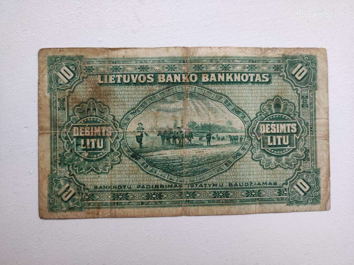 10 litų 1927 metų (tarpukaris) - nuotraukos Nr. 2