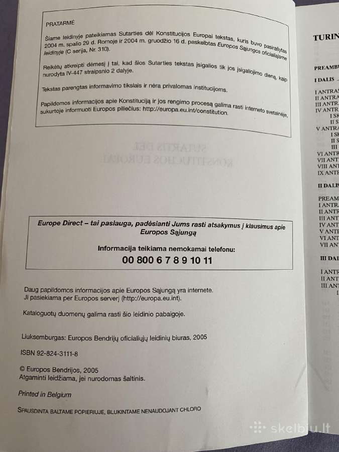 Parduodama knyga Sutartis dėl Konstitucijos Europa - nuotraukos Nr. 2