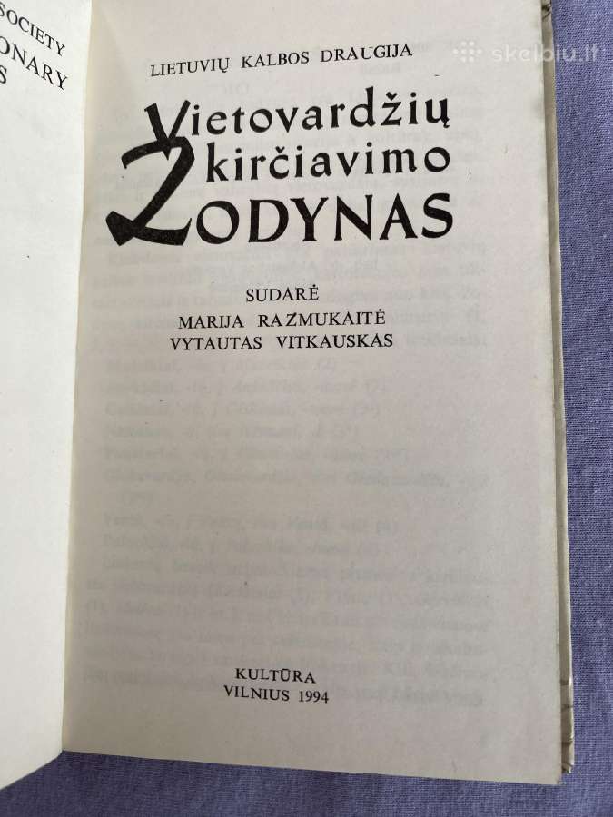 Parduodama knyga Vietovardžiu kirčiavimo žodynas - nuotraukos Nr. 2