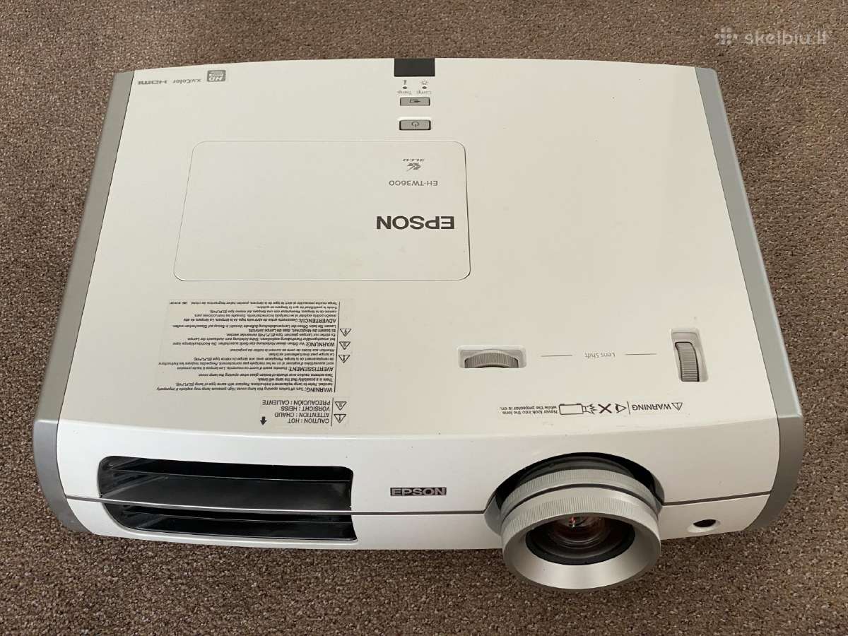 Projektorius Epson Eh-tw3600, 1080p Full HD, 3lcd - nuotraukos Nr. 2