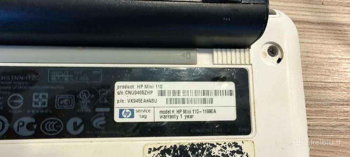 Hp mini 110 netbook - nuotraukos Nr. 5