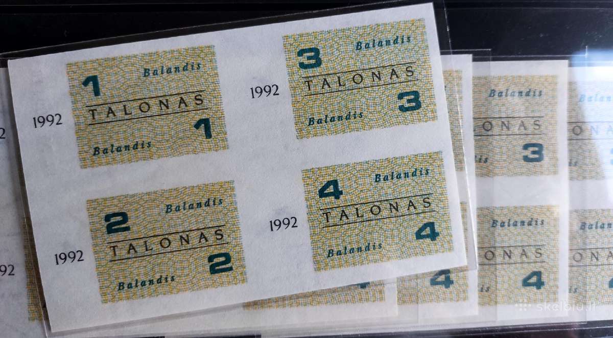 1992 m. Maisto talonai - nuotraukos Nr. 5