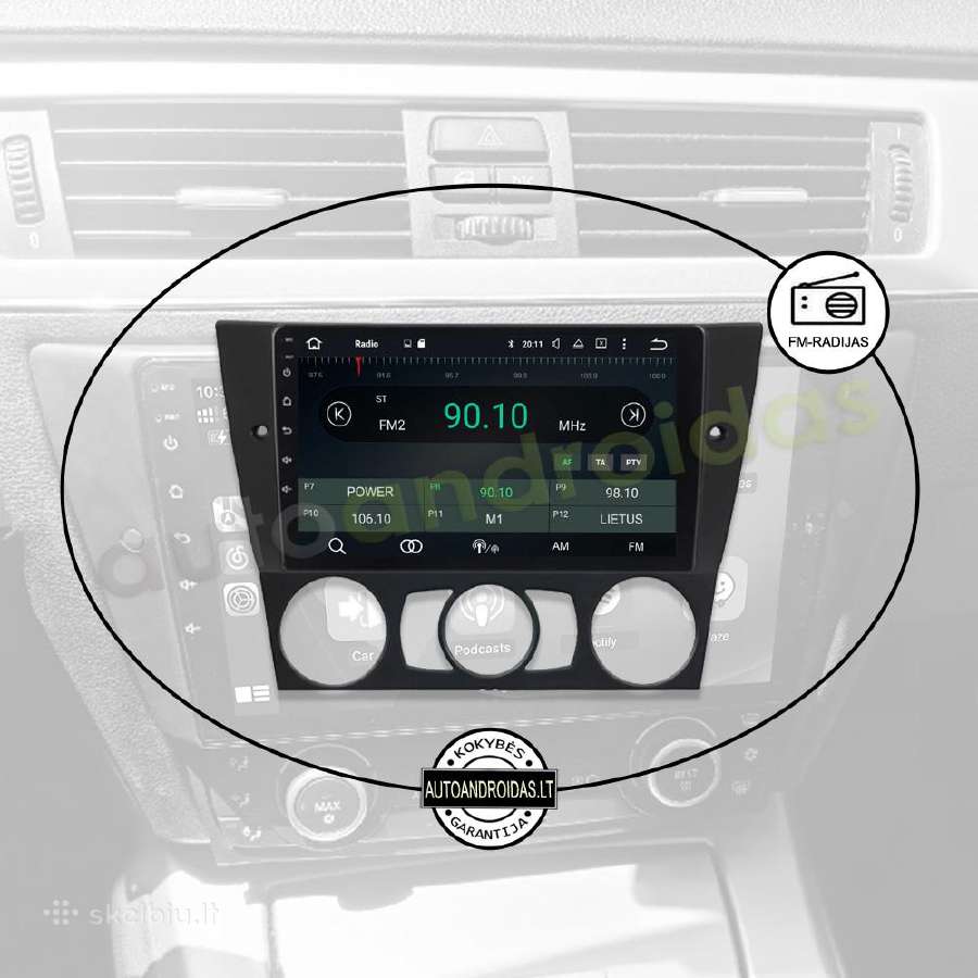 Bmw 3 E90 E91 E92 2004-13 Android multimedia GPS - nuotraukos Nr. 4