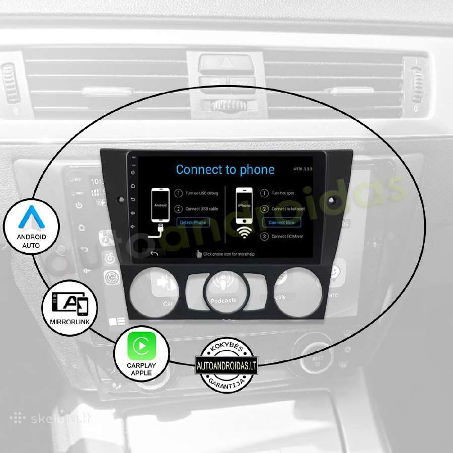Bmw 3 E90 E91 E92 2004-13 Android multimedia GPS - nuotraukos Nr. 10
