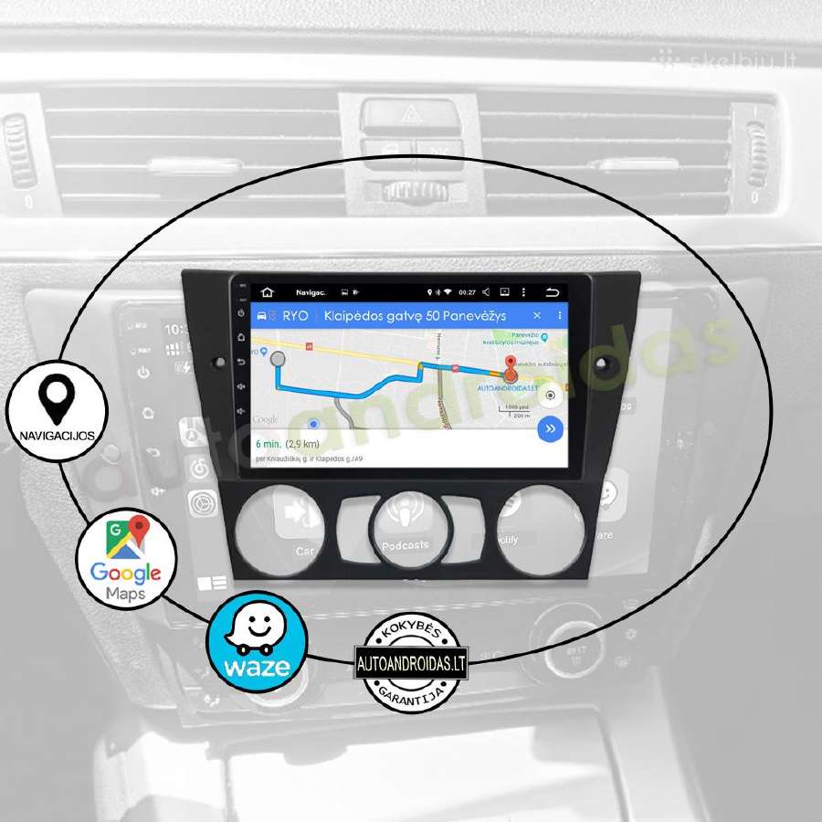 Bmw 3 E90 E91 E92 2004-13 Android multimedia GPS - nuotraukos Nr. 11