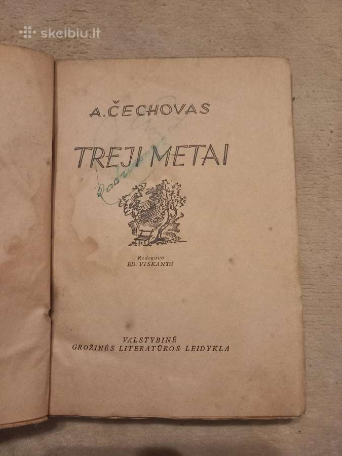 Antikvarinė knyga A. Čechovas "Treji metai" - nuotraukos Nr. 4