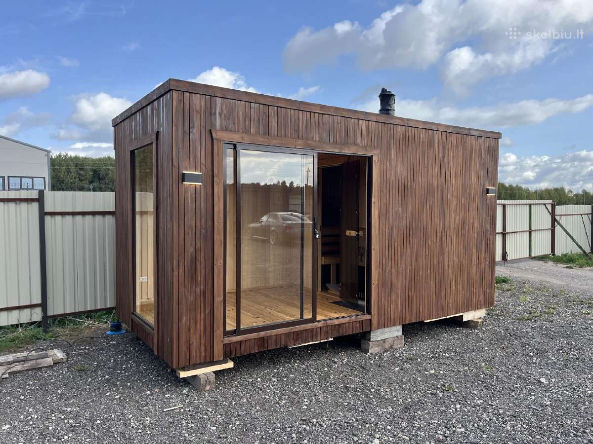 Pirtis sauna 5x2.5 su termo mediena