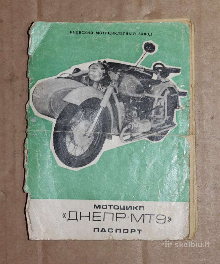 Gamyklinis motociklo Dnepr Mt-9 pasas 1970-ieji