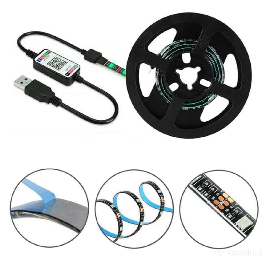 Įvairios!LED Rgb hermetiška juosta, 5 metrai su bt - nuotraukos Nr. 3