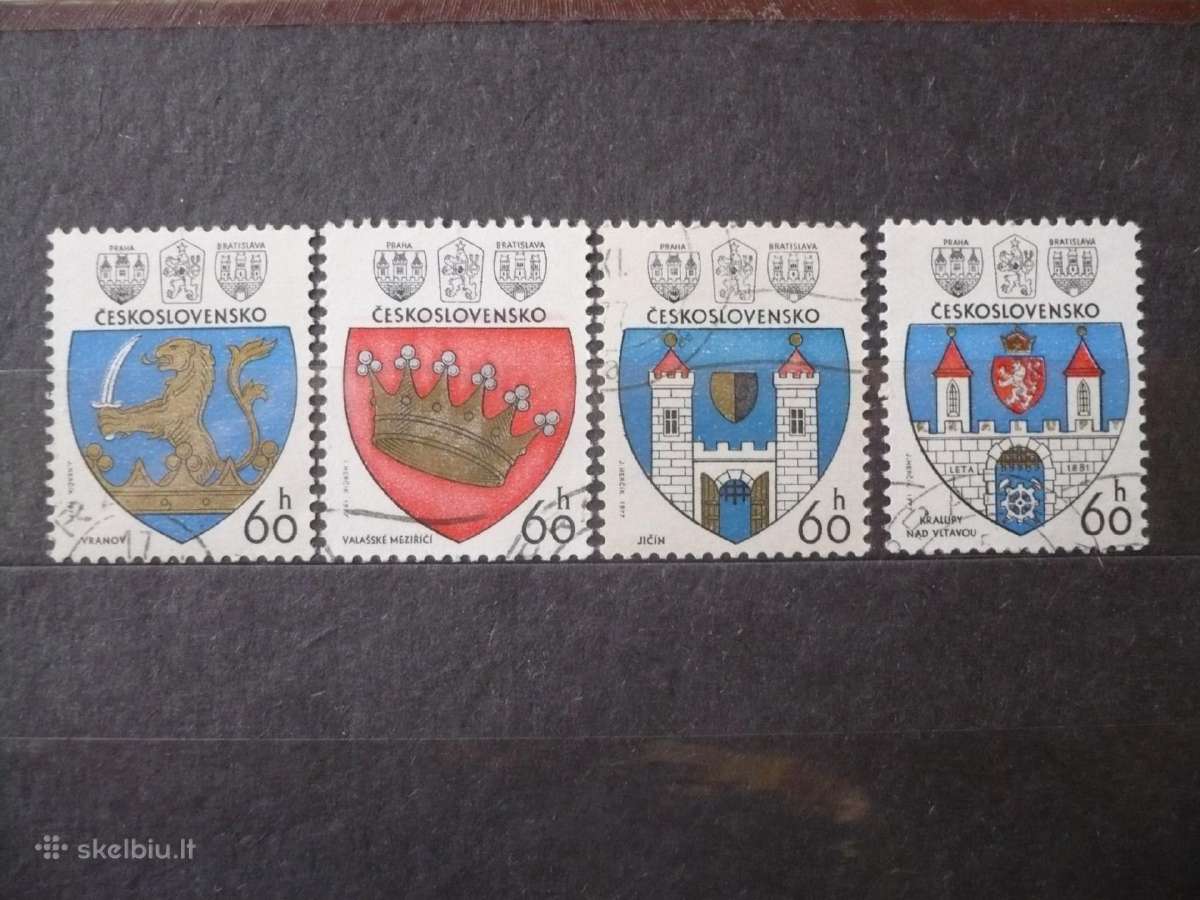 1977 m. Čekoslovakijos miestų herbai