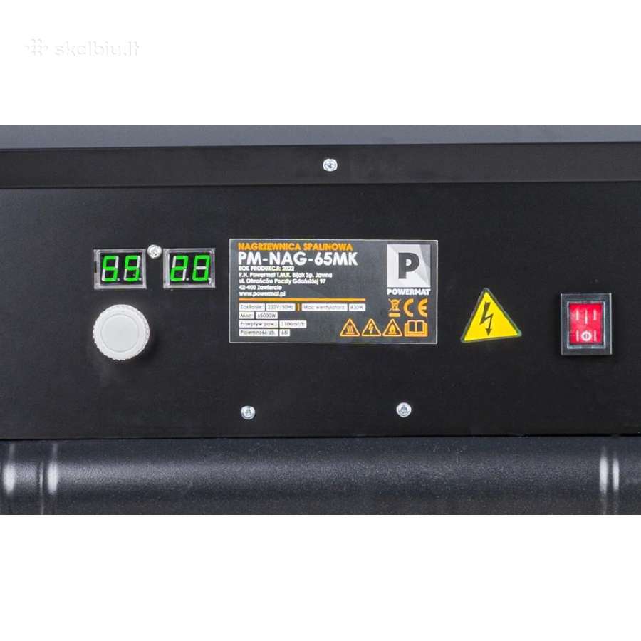 Dyzelinis šildytuvas Powermat 65kw su kaminu - nuotraukos Nr. 3
