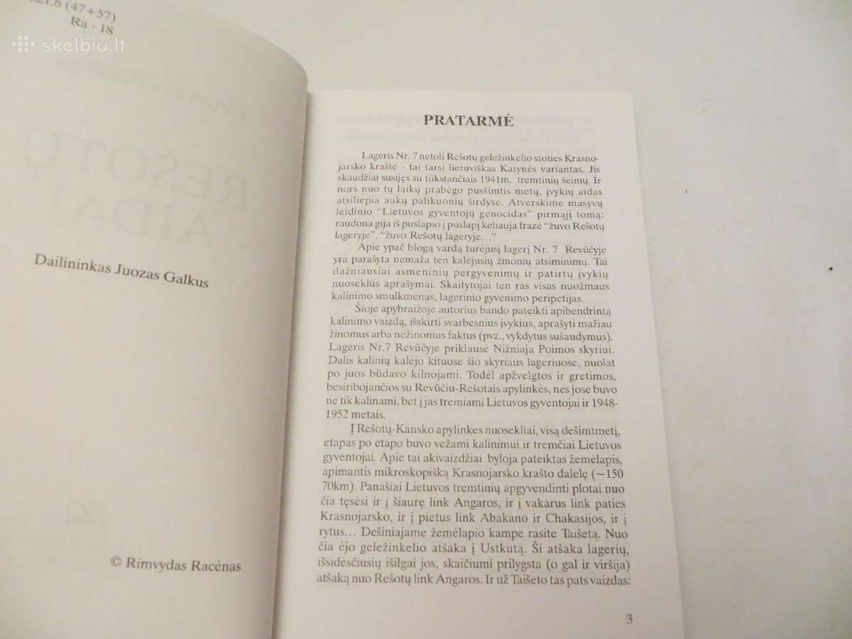Knyga Rešotų Aidai Rimvydas Racėnas 1997 - nuotraukos Nr. 4